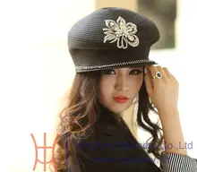 Free Shipping Women Church Hats Kentucky Derby Hat Satin Dress Hat Women Fashion Dress Hat Black 100% Polyester Satin Fabric