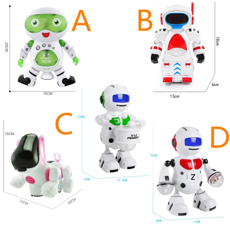 360 Вращающийся Творческий интеллигентая(ый) танец Робот Электронные игрушки для ходьбы с музыкальным светильник для детей интерактивная игрушка робот собака
