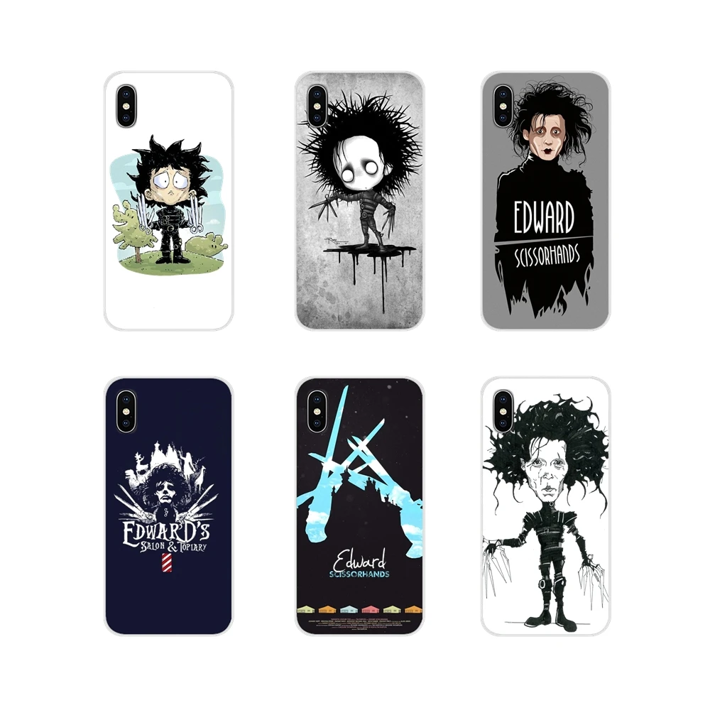 

For Apple iPhone X XR XS MAX 4 4S 5 5S 5C SE 6 6S 7 8 Plus ipod touch 5 6 Edward Scissor Accessories Phone Shell Covers