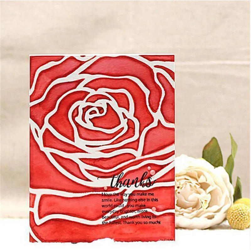 

ART Decore Mega Rose Stencil for DIY Scrapbooking Decorative Embossing DIY Paper Cards Crafts Plastic Templates Drawing Sheets