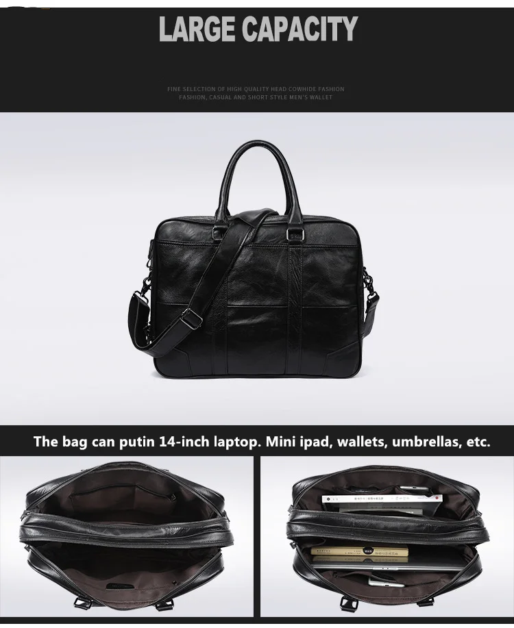 Мужские повседневные деловые сумки через плечо из натуральной кожи, портфель, мужские сумки для ноутбука 14 или 15,6 дюймов, сумки-мессенджеры, портфель s