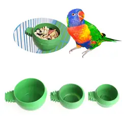 1 шт. еда для попугая миска для воды питатель мини пластиковые птицы голуби клетка кормушки-поилки кормления