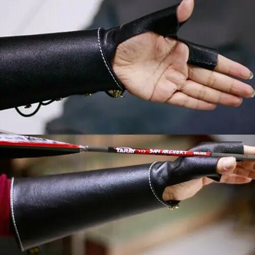 

Custom Archery True Leather Arm Protection Guard Armband Restraint Protect gear