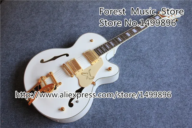 Cheap Hot Selling Gret.6136 Nashville White Falcon Electric Guitars China OEM Bigsby Guitarra In Stock