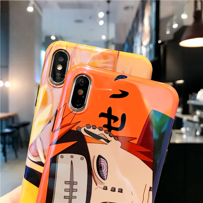 Наруто Аниме боль Саске Uzumaki чехол для iPhone 6 S 7 8 Plus X XR XS MAX мультфильм глянцевый Blu-Ray Мягкий силиконовый чехол