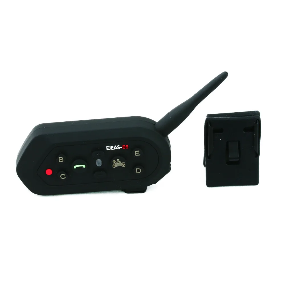 Мотоциклетная гарнитура Bluetooth для шлема беспроводная 6 Riders Intercomunicador 1200M BT Interphone E6