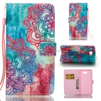 

10pcs/lot New Cartoon design Owl Wallet PU Leather Case With Stand For Samsung J5 Prime ON5 2016 / J7 Prime On7 2016 / J3 Prime