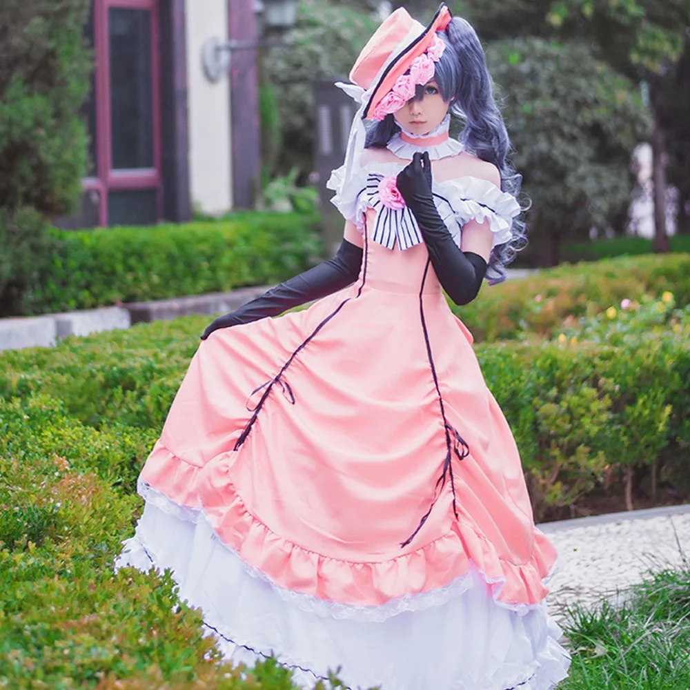Черное платье Deacon Black Butler Ciel Phantomhive карнавальный костюм принцессы с перчаткой и