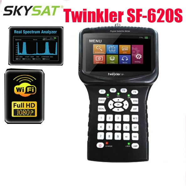 Спутниковый искатель Twinkler sf-620s Satlink Cccams Powervu Wifi DVB-S2 спектр USB Cctv-камера