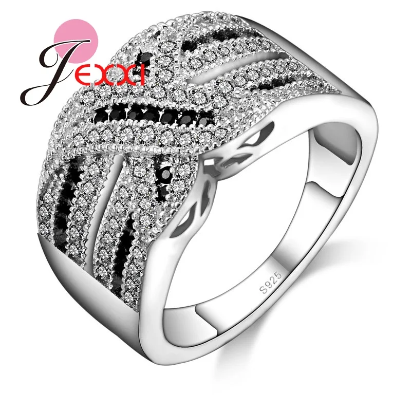

PATICO Luxury Women Wedding Engagement Rings 100% S90 Jewelry CZ Crystal Ring Vintage Fine Jewelry