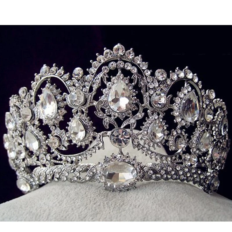 

Top Quality Tiaras And Crowns Bridal Hair Ornaments For Weddings Crystals Hair Accessories Forehead Jewelry Women Diadem