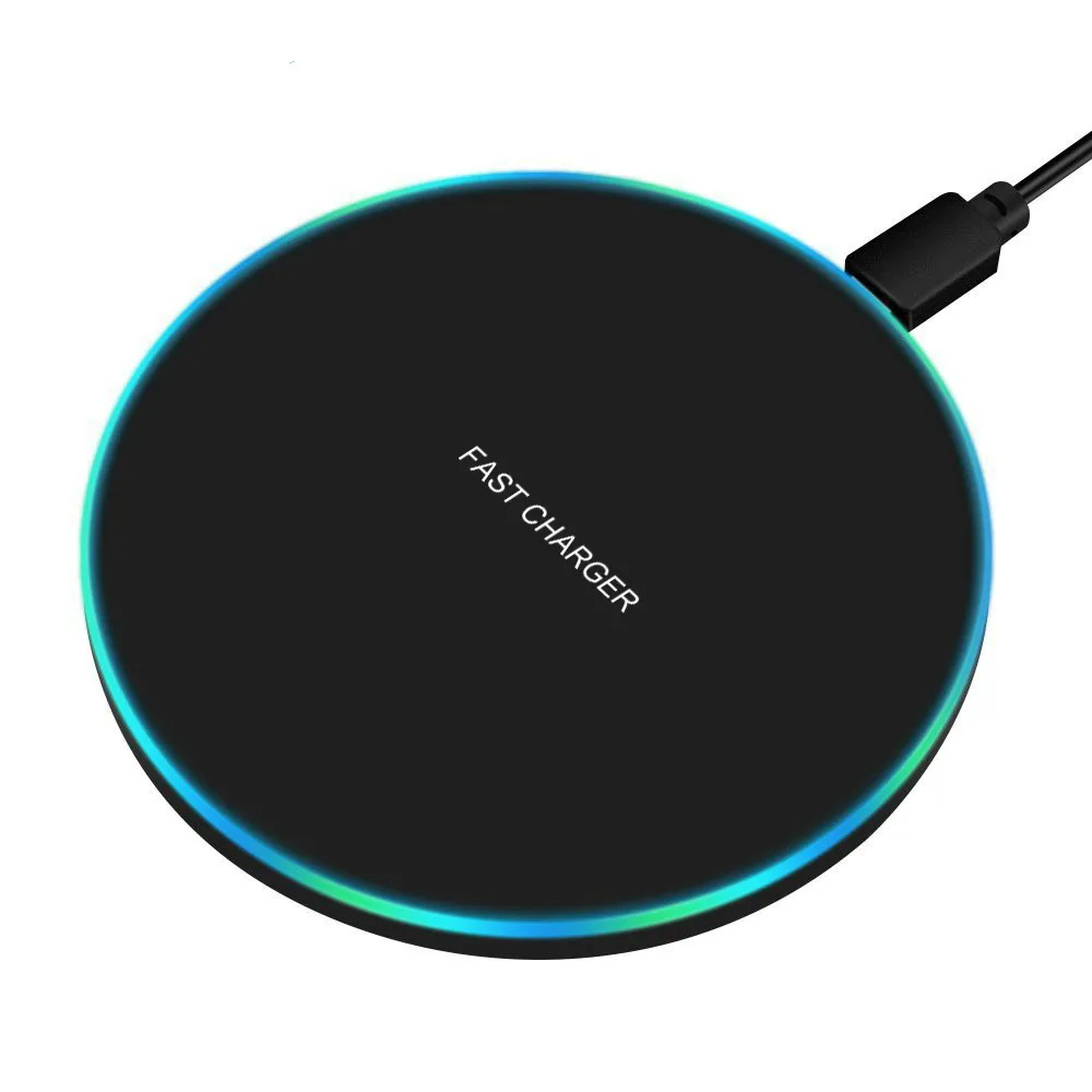 

10W Fast Wireless Charger For Samsung Galaxy S9/S9+ S8 S7 Note 9 S7 Edge USB Qi Charging Pad for iPhone XS Max XR X 8 Plus