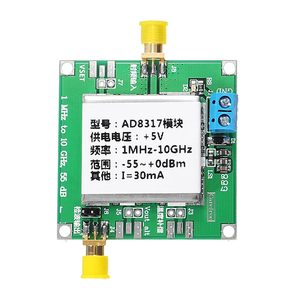 

DC5V AD8317 Module RF Power Meter Logarithmic Detector Power Controller Signal Amplifier Fm HF VHF New