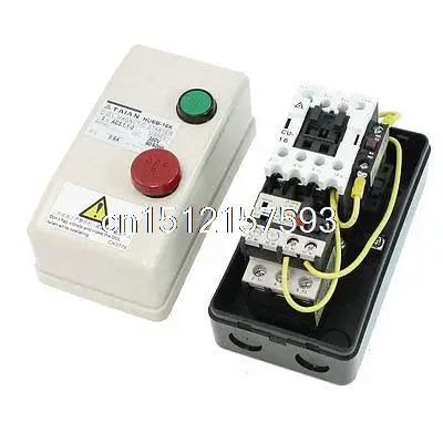 

AC 380V Coil 5.5A-8.5A 3-Phase Green Red Button Control Motor Magnetic Starter