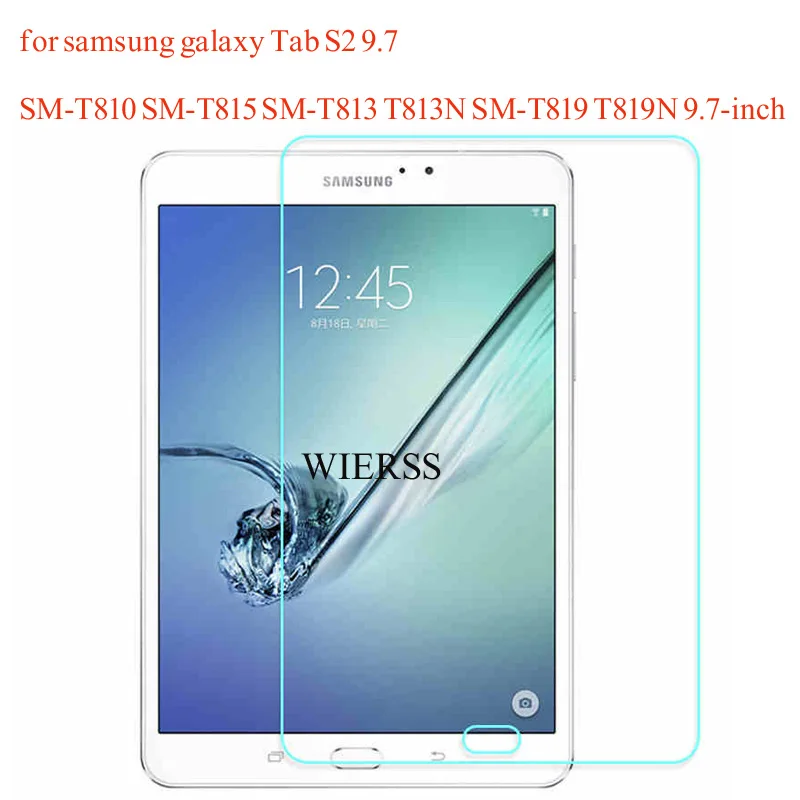 Защитная пленка из закаленного стекла для экрана для samsung galaxy Tab S2 9,7 Wi-Fi 3g LTE SM T810 T815 T813 T813N T819 T819N 9," WIERSS