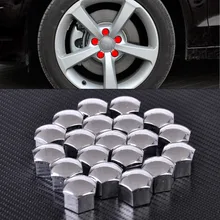 CITALL 20Pcs Wheel Lug Bolt Center Nut Covers Caps 321601173A for Audi A4 Q5 VW Jetta Golf Skoda BMW SEAT with 17mm Hexagon Bolt