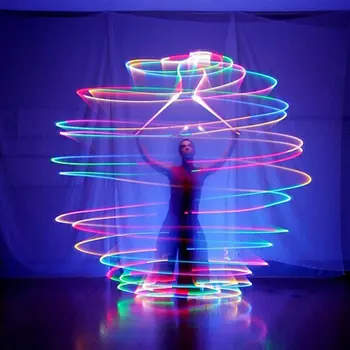 

1pcs LED POI Thrown Balls Professional Belly Dance Level Flames Dancing Light