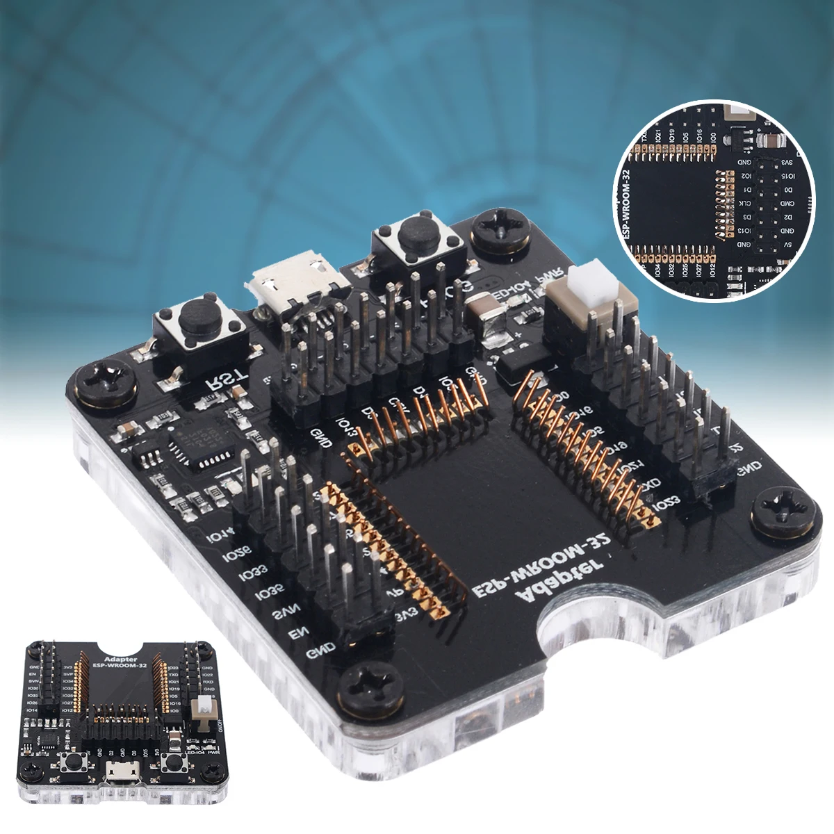 Electrical For ESPRESSIF ESP-WROOM-32 Module Burning Fixture Development Board Small Programmer Tool ESP32 Adapter Socket