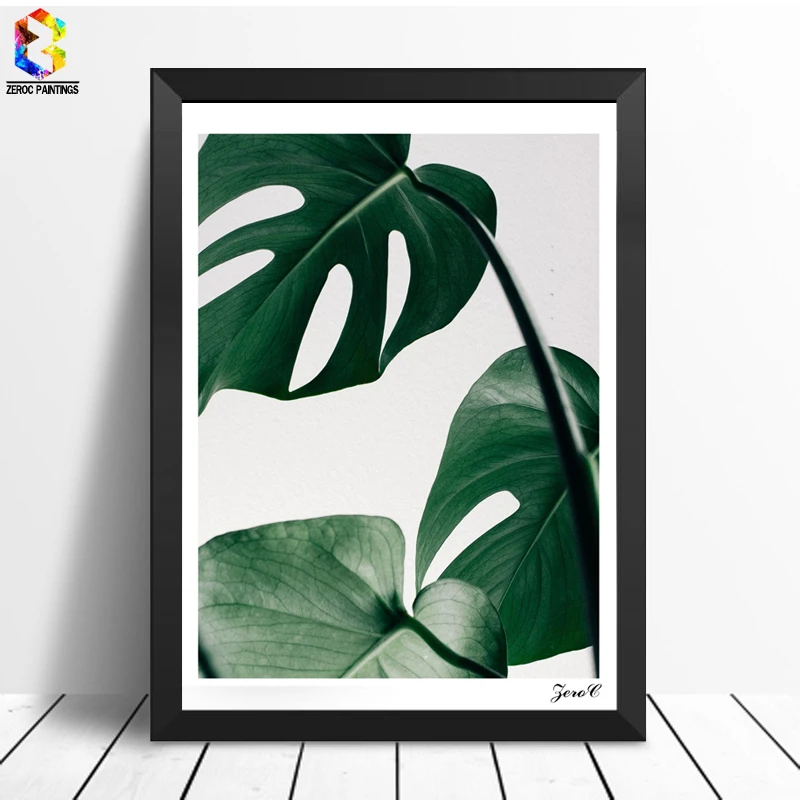 Nordic Fresh Palm Posters and Prints Wall Art Canvas Painting Pictures For Living Room Scandinavian Monstera Leaf Home Decor