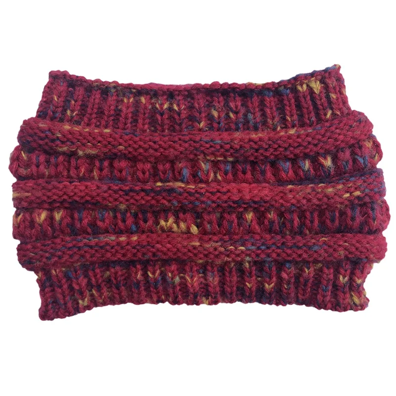 New Headwear Knitted Crochet Headband Turban Winter Ear Warmer Headwrap Elastic Hair Band for Women's Wide Hair Accessories