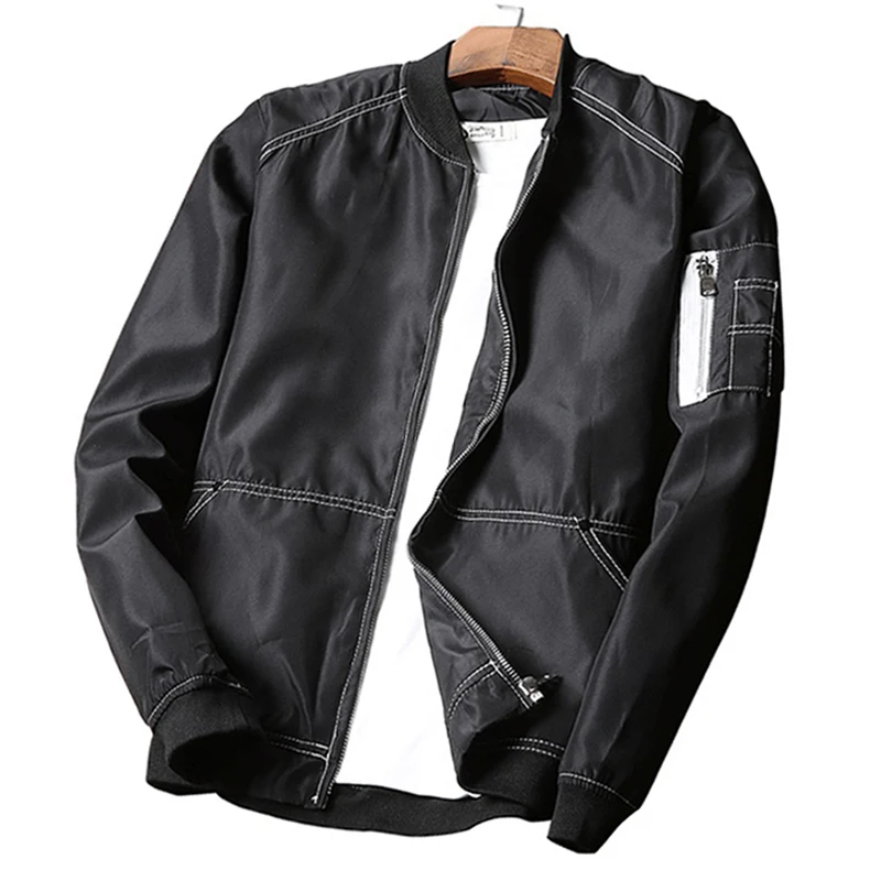 

Men's Casual Jacket Spring Autumn Long Sleeve Solid Jacket Men Slim Fit Windbreaker Baseball Jackets Male Streetwear Coats,GA364