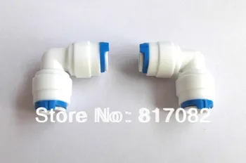 

2PCS 1/4'' OD Tube * 1/4'' OD Tube Elbow Quick Connect With Clamp For RO Fittings Free Shipping