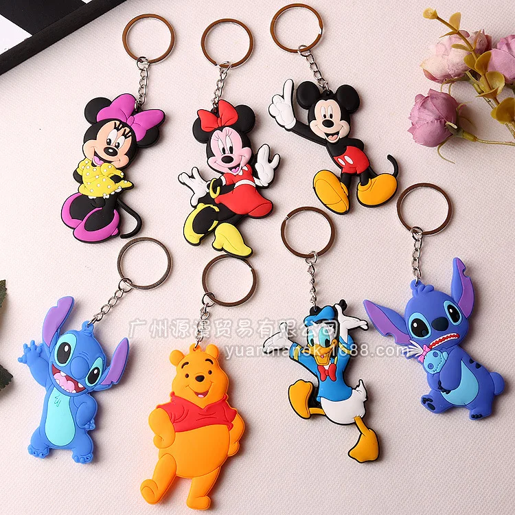 

Disney cartoon Mickey Mouse children Key pendant girl bag pendant gift doll accessories princess kid backpack Keychain pendant