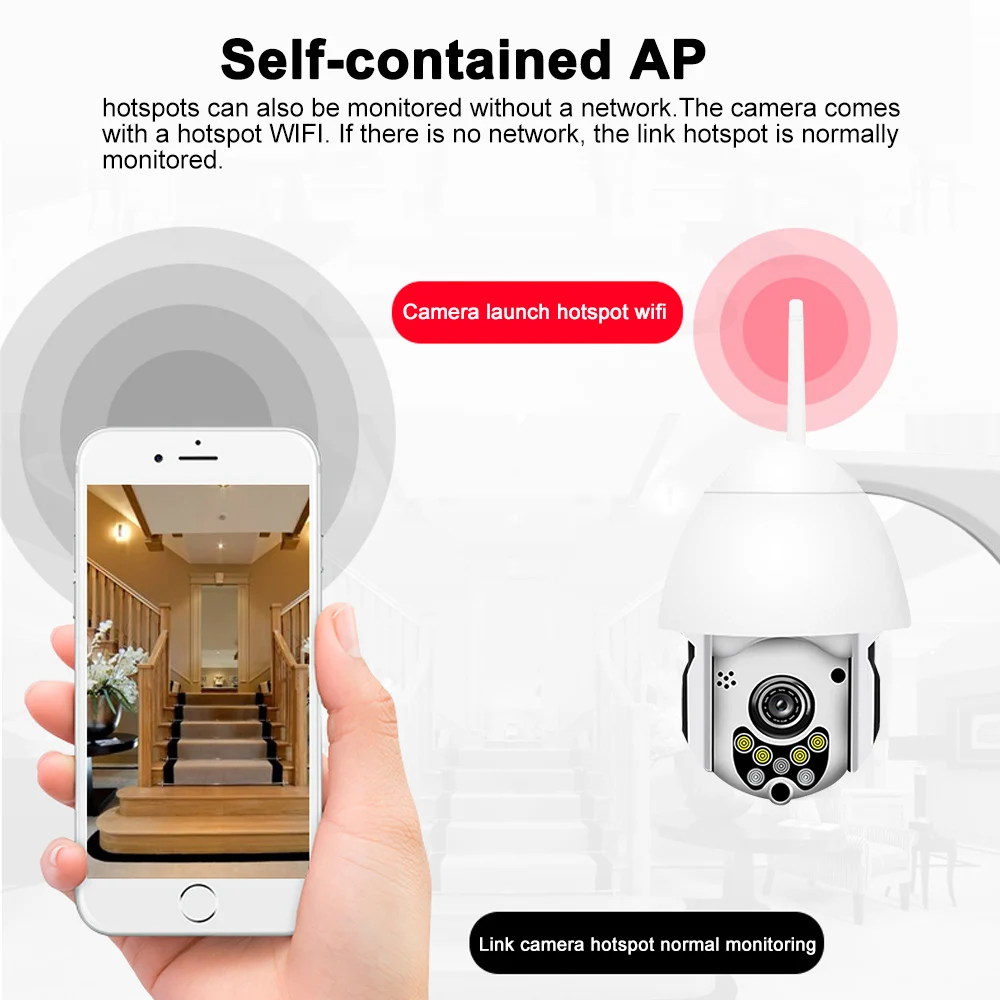 JUNEJOUR 1080P Беспроводная ip камера Wifi облачное хранилище для улицы водонепроницаемая