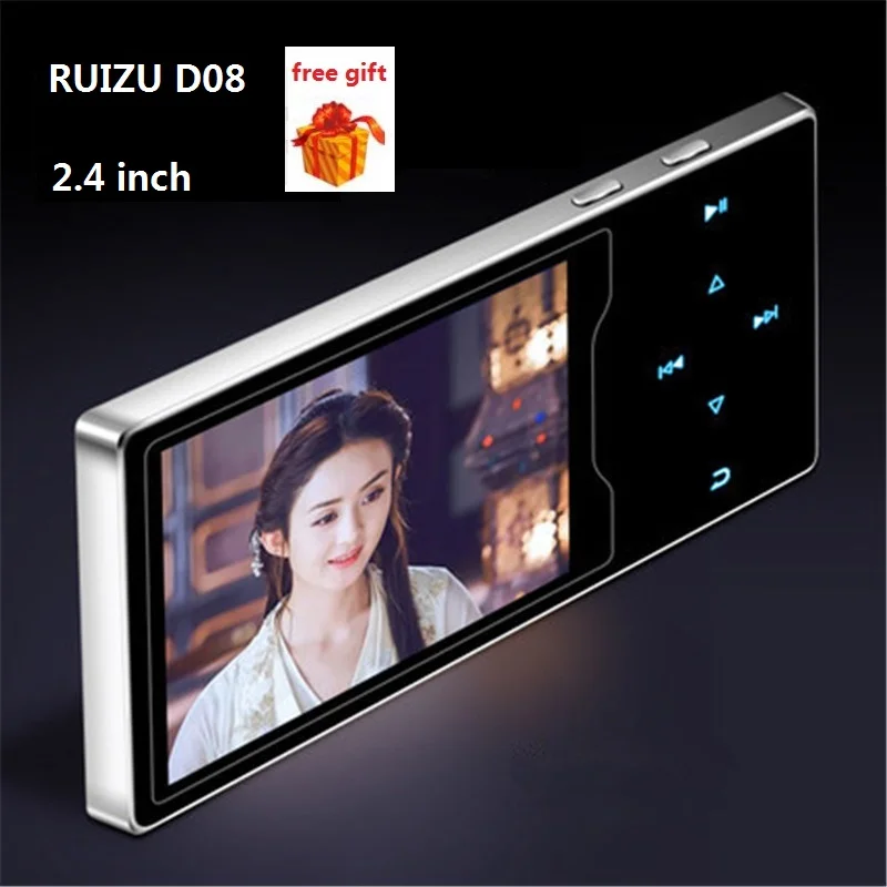 RUIZU D08 MP4 плеер 2 4 дюйма HD большой экран 8 ГБ 16 хранение FM электронная книга HIFI без