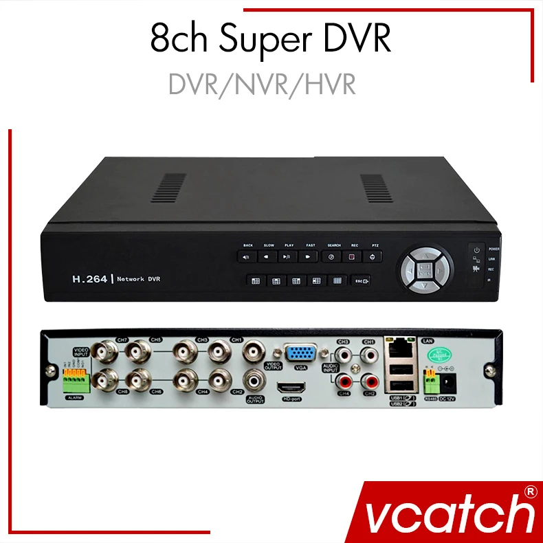Vcatch ONVIF 8 канальный ВИДЕОНАБЛЮДЕНИЯ DVR Каналов H.264 1080N Супер AHD Система Цифровой