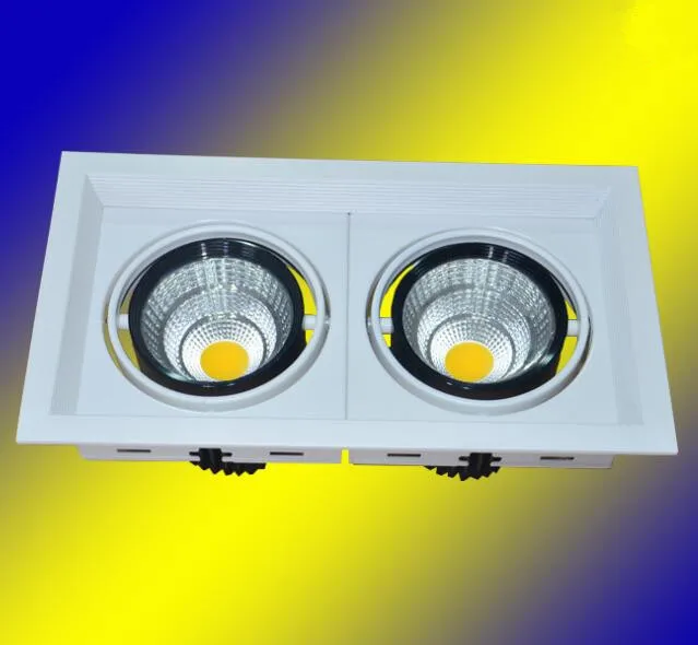 

High quality Dimmable 1x15W/2x15W Warm White/White/Cold White Square COB LED ceiling Light Led Grille light Lamp 85~265V/AC