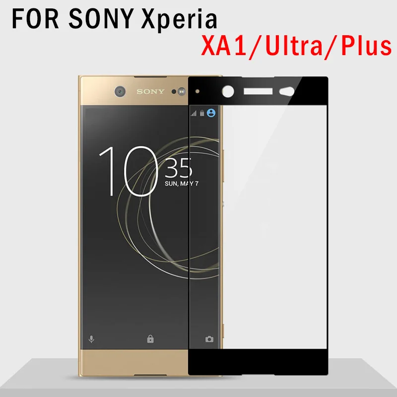 Полное покрытие из закаленного стекла для sony Xperia XA1 чехол телефона Защитная