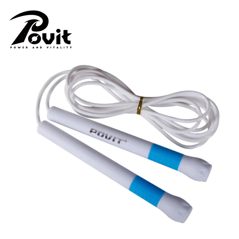 POVIT 2 8M PU Skip Rope Adjustable Fast Speed PVC Plastic Handle Jump Rope Crossfit Rope