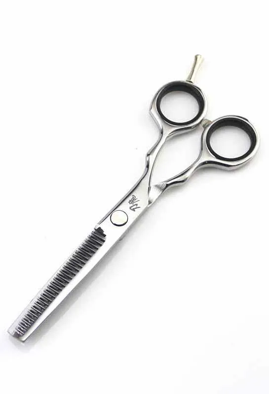 Профессиональные ножницы для стрижки волос филировочные ножницы парикмахерские ножницы парикмахерский салон инструмент для парикмахера - Цвет: silver thinning