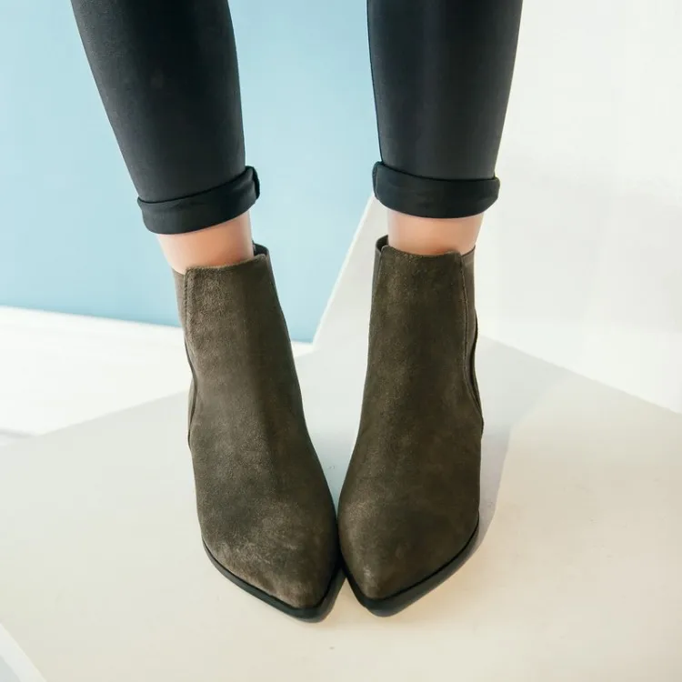 

Big Size 9 10 11 12 boots women shoes ankle boots for women ladies boots Splice the spiky sleeve
