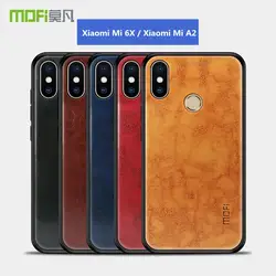 Оригинал MOFI ультра тонкий телефон чехлы для Xiaomi Mi 6X кожаный чехол кожи Мягкие TPU силиконовый чехол для Xiaomi Mi A2 Shell