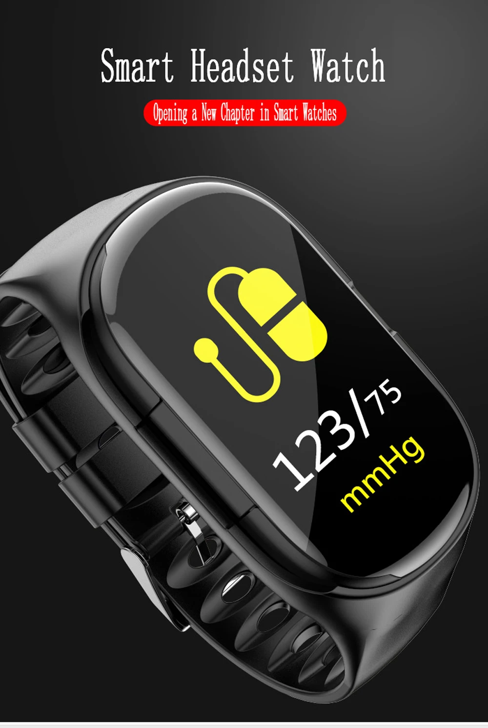 Смарт-часы Timethinker SH30, Bluetooth наушники, гарнитура, фитнес-трекер, беспроводные наушники, измеритель артериального давления, пульсометр
