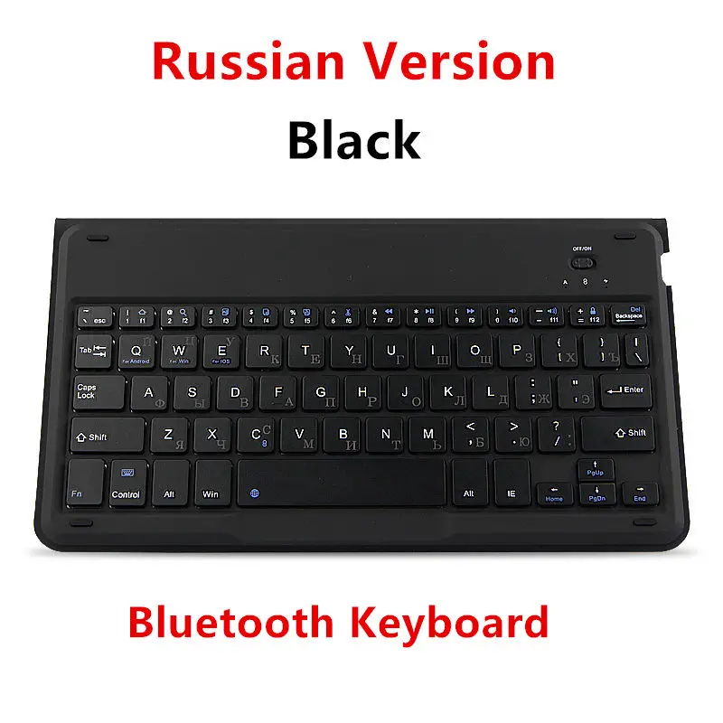 black Russian Bluetooth клавиатура для huawei MediaPad T3 8 10 9," 8,0" планшет Беспроводной Bluetooth клавиатура AGS-L09 L03 KOB-L09 W09 " T310 чехол - Цвет: black Russian