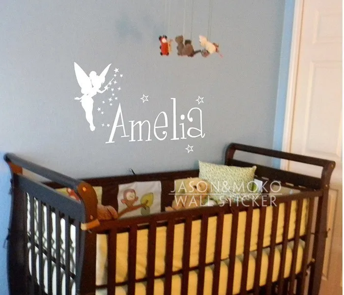 

Personalized Name Kids Vinyl Wallpaper Decal Removable Wall Sticker for Baby Kids Girl Room Home Decoration 50cmX70cm