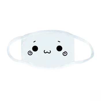 

High Quality 1PC Cute Unisex Cartoon Mouth Mask Black Cotton Funny Teeth Letter Mouth Half Face Mask Children's Day Kids Gifts