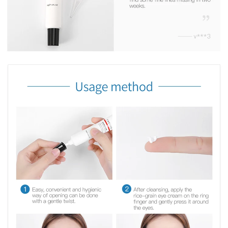 OEM moisturizing nourishing anti wrinkle eye cream for dark circles