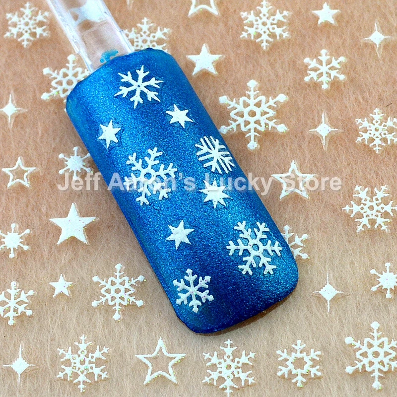5 шт. Рождество 3d Блеск для ногтей наклейки зимний маникюр ногтей наклейки украшения фольги инструмент олень; Снежинка Дизайн TL22