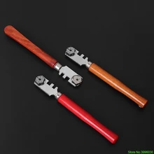 Портативный 6 колес резчик по стеклу для резки ручной инструмент набор деревянной ручки