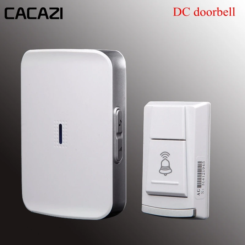 

CACAZI DC Battery Powered Wireless Door Bell 280m Effective Waterproof Receiver Doorbell Prevent Signal Interference Door Ring