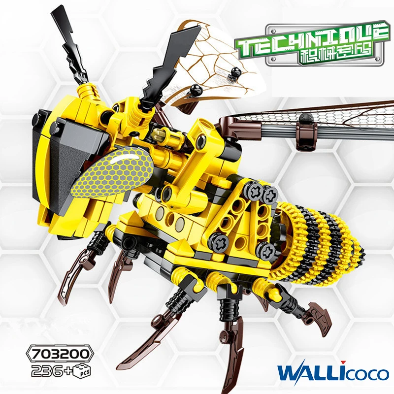 236pcs Simulated Bee Wasp Building Blocks Compatible Lego Technic Bricks