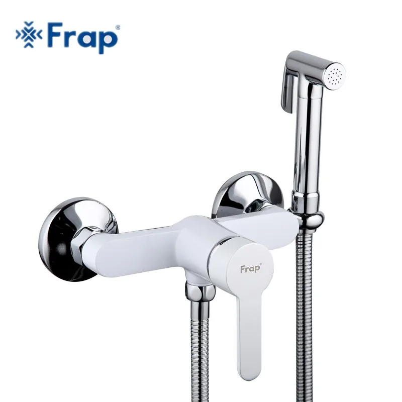 

Frap New white modern Bidet Faucet toilet cleaner shower bidets hand shower set toilet toilet flusher bidet sprayer gun F2041-8