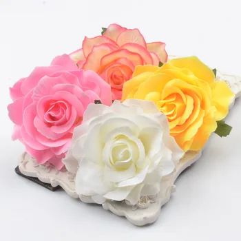 

3pcs Large 10cm Artificial Rose Silk Flower Heads For Wedding Decoration DIY Wreath Gift Box Scrapbooking Craft Fake Flowers