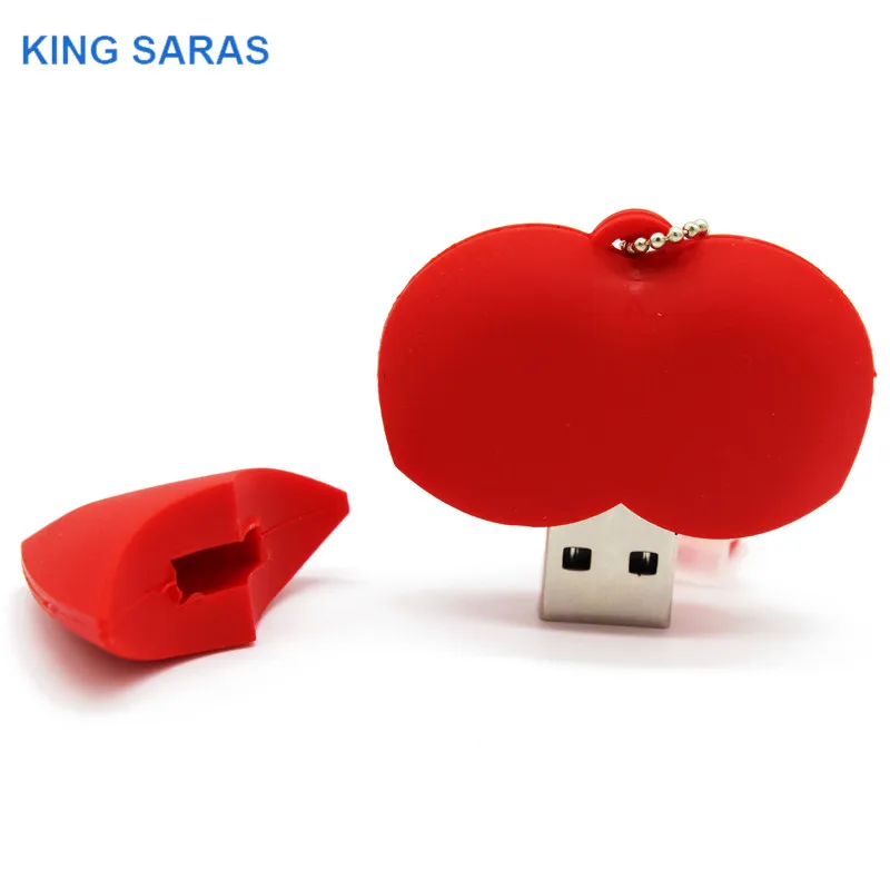 Король SARAS в виде анимационной рыжей модель сердца usb2.0 4 GB/8 GB/16 GB/32 GB/64 ГБ флэш-накопитель USB флэш-накопитель Творческий gifty дайте