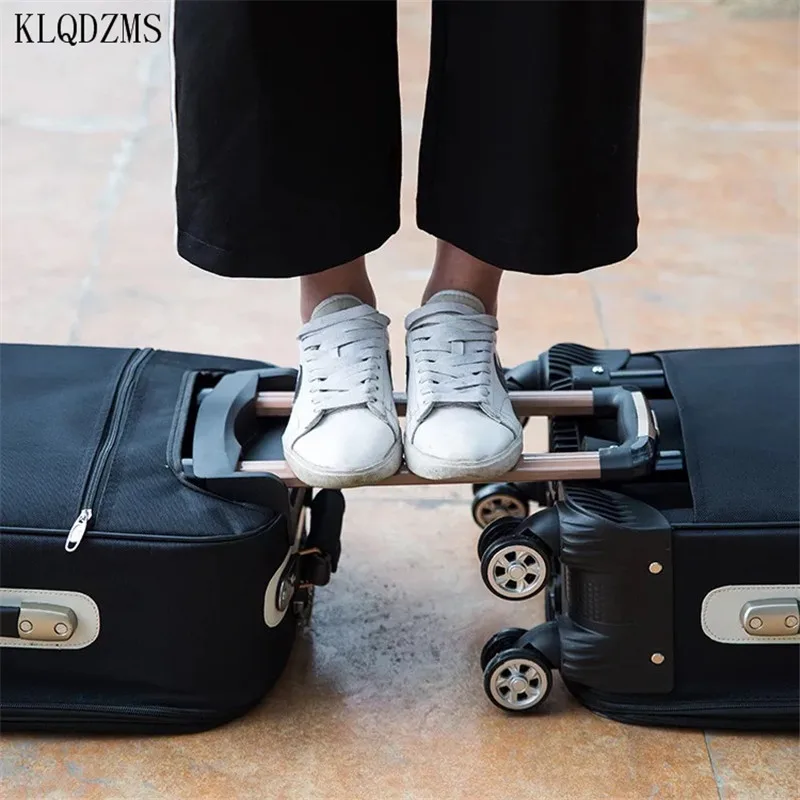 KLQDZMS 20/24 дюймовая модная Оксфорд сумки на колёсиках spinner бизнес тележка suicase для мужчин и женщин