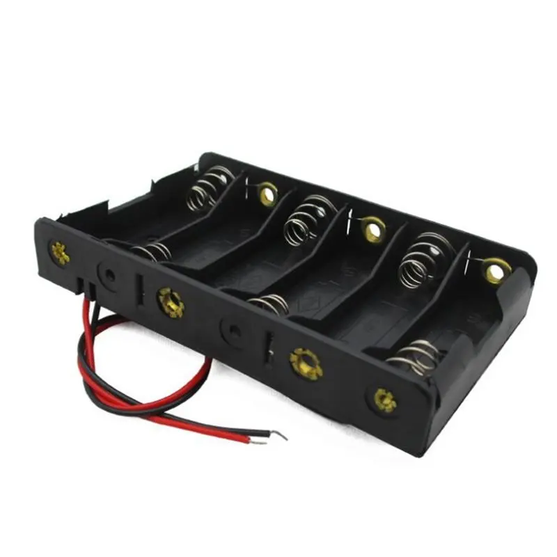 High Quality 6 AA Batteries Holder Storage Case Plastic 1.5V Battery